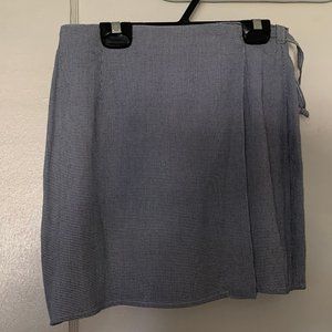 💙🤍💙 SUPER Cute Shok Waist Tie Wrap Mini Skirt ~ EUC